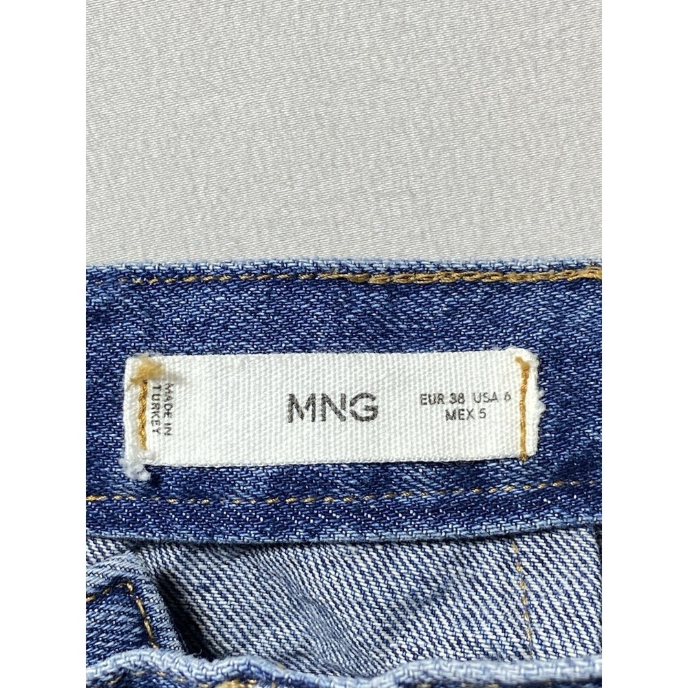 MNG Mango Matilda Wide Leg Jeans Women's US‎ 6 Blue High Rise - Picture 6 of 14